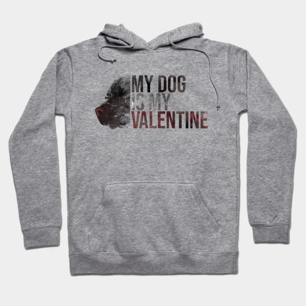 My dog is my valentine Hoodie by Rishirt